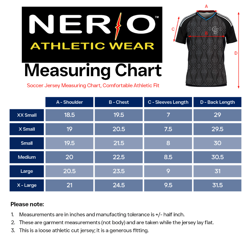 Picture of 2025-26 Charlotte Soccer Jersey.