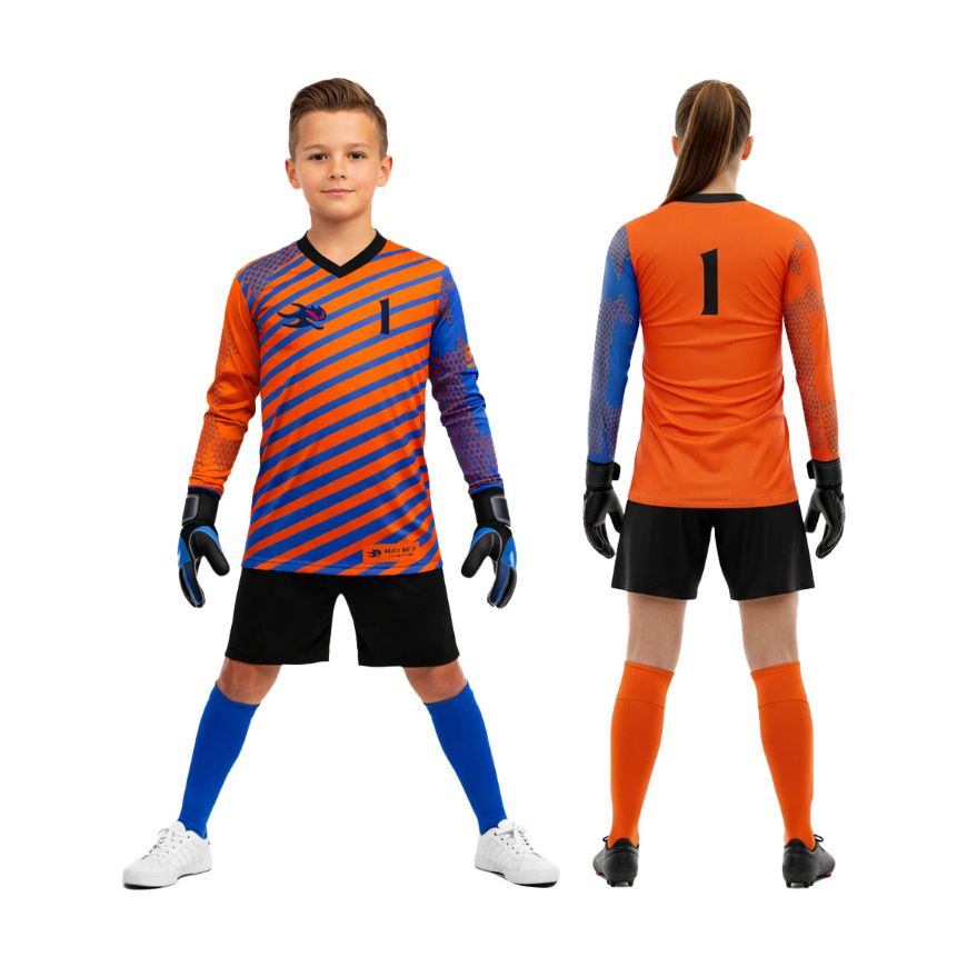 Picture of Goal Keeper Jersey with Padded Elbows, Lightweight Fabric, Sublimated Design and Full Sleeves. Unisex Soccer Shirt.