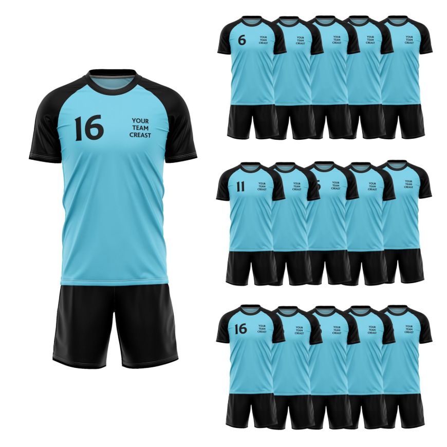 Picture of Lot of 15 Soccer Uniforms (Jersey and Shorts) Style N218SK-Special Custom Made.