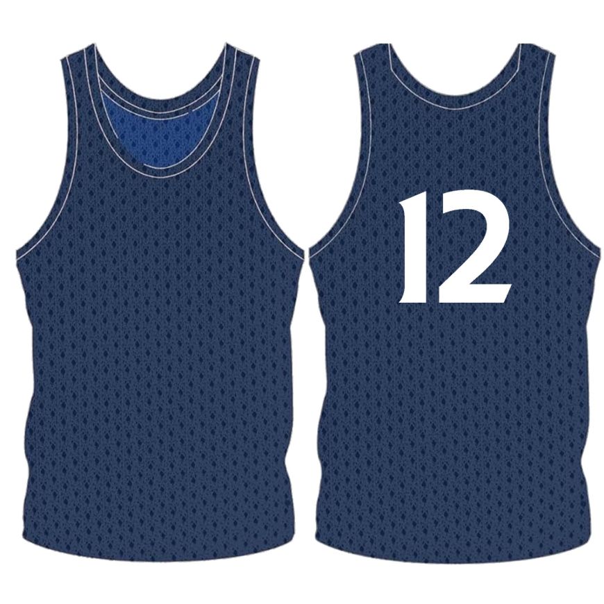 Picture of Sleeveless Training Vest (Pennies) with Player Number at Center Back. Style N905-03. Custom Made.