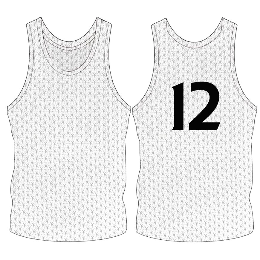 Picture of Sleeveless Training Vest (Pennies) with Player Number at Center Back. Style N905-03. Custom Made.